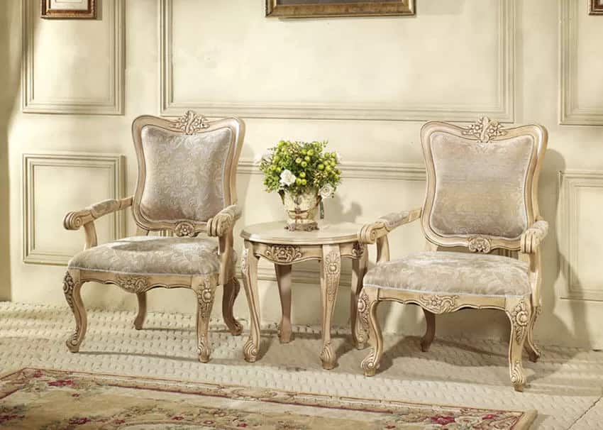 صندلی چوبی سلطنتی منبت کاری شده ویژه دکور پذیرایی کلاسیک